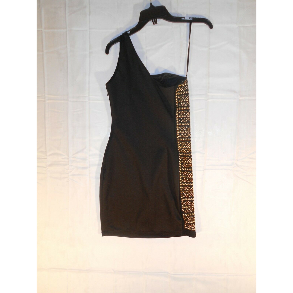 Wow Couture one shoulder, studded, asymmetrical dress Size S